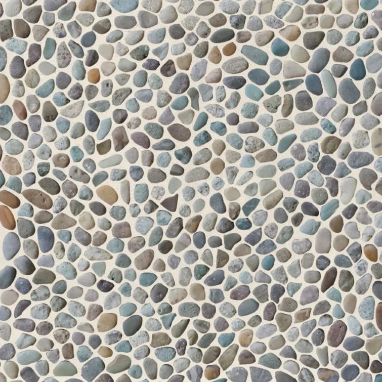 Oregon 12" x 12" Natural Stone Pebbles Mosaic Wall & Floor Tile