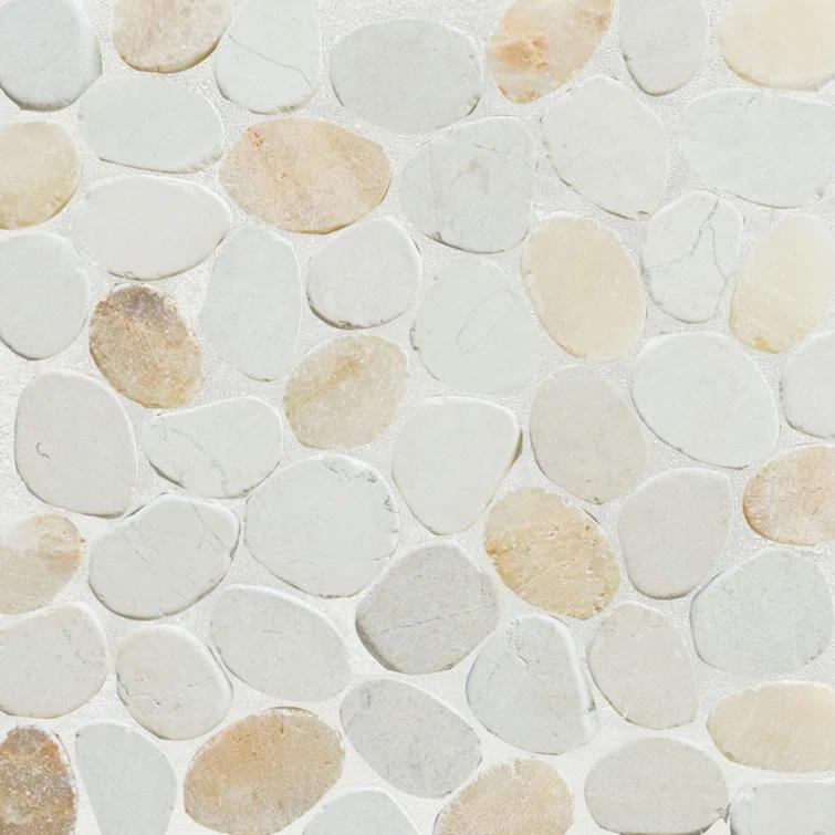 Hawaii 12" x 12" Natural Stone Pebbles Mosaic Wall & Floor Tile