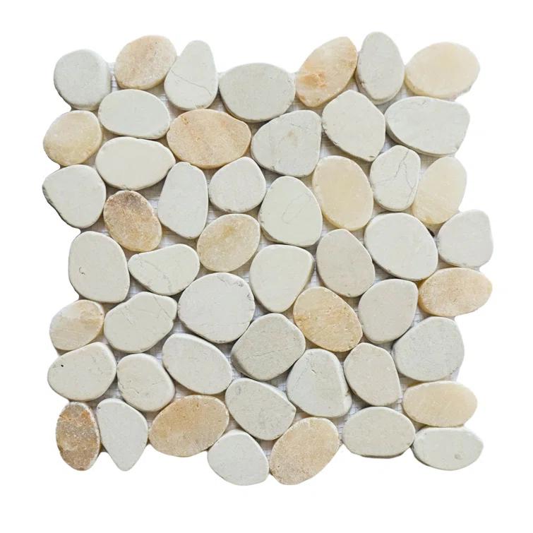 Hawaii 12" x 12" Natural Stone Pebbles Mosaic Wall & Floor Tile
