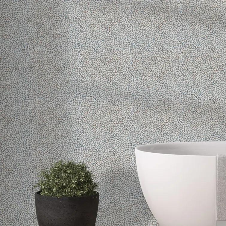 Oregon 12" x 12" Natural Stone Pebbles Mosaic Wall & Floor Tile