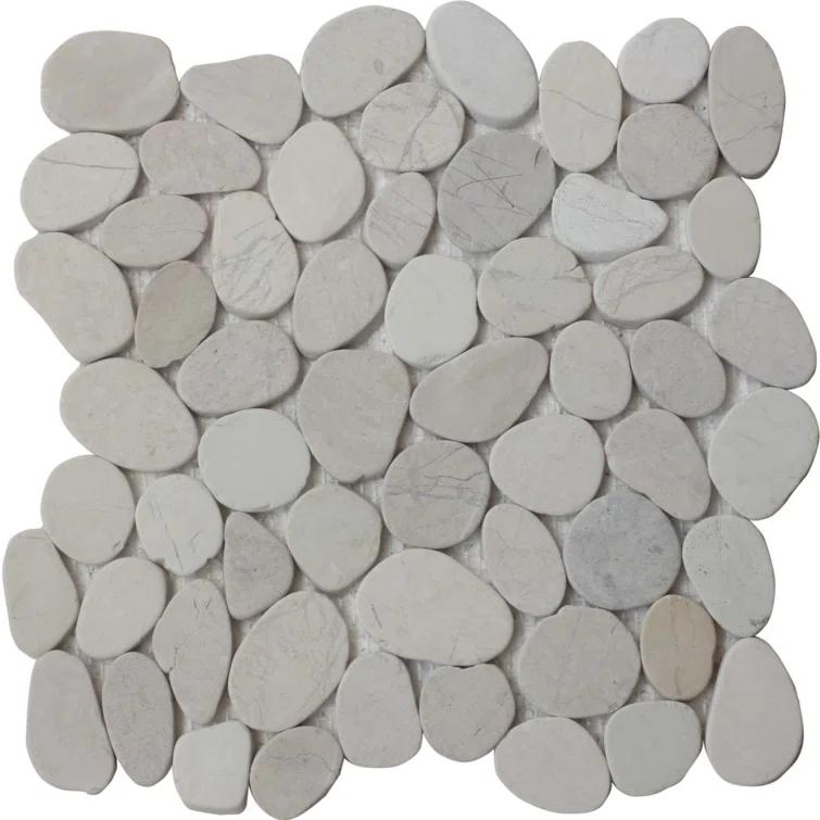 Hawaii 12" x 12" Natural Stone Pebbles Mosaic Wall & Floor Tile