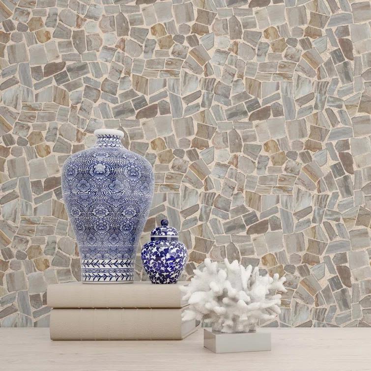 Utah 11.4" x 11.4" Natural Stone Random Mosaic Wall & Floor Tile