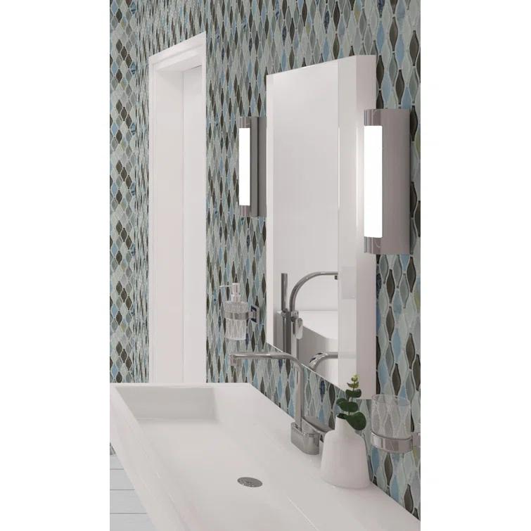 Annabelle Glass and Stone Arabesque Mosaic Kitchen Backsplash, Bathroom, Shower, Pool, Wall and Floor Tile