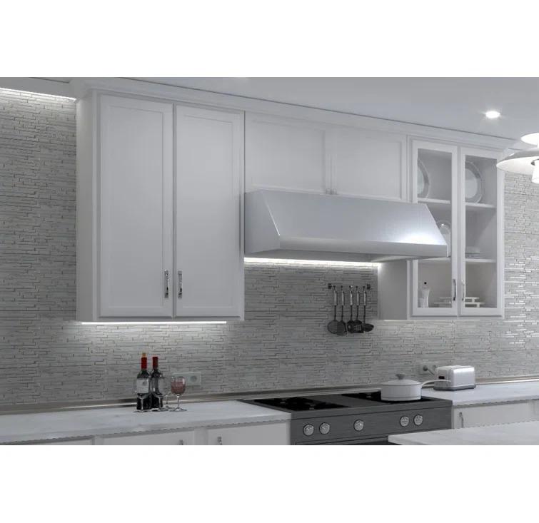 Andova Bravio Glass and Natural Stone Linear Mosaic Kitchen Backsplash, Bathroom, Shower, Pool, Wall and Floor Tile