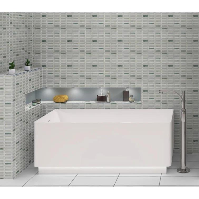 Evon 1" x 4" Natural Stone Mosaic Sheet Kitchen Backsplash, Bathroom, Shower, Pool, Wall and Floor Tile