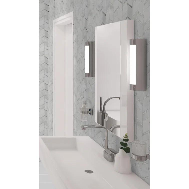 Casia Polished Marble/Porcelain/ Mirrored Glass Chevron Mosaic Kitchen and Bathroom Wall Tile