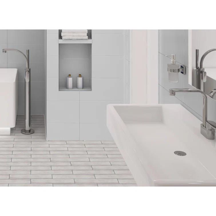Kendel 3'' x 14'' Glass Subway Kitchen Backsplash and Shower Wall Tile