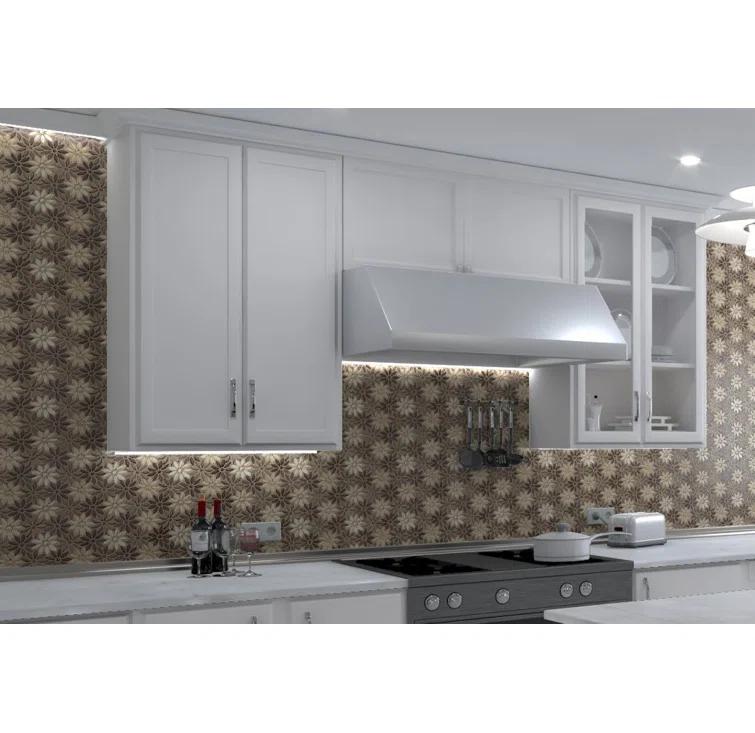 Fresh Novelty Flower Polished Natural Stones Wall & Floor Mosaic Tile