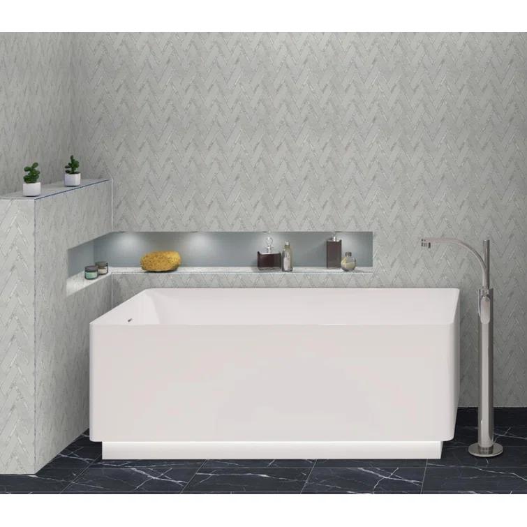 Skylar Stone and Mirror Glass Mosaic Shower Walls, Kitchen Backsplash, Wall and Floor Tile