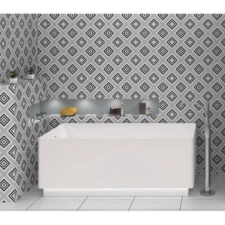 Bliss 8-in. Encaustic Spanish/Moroccan Patterned Matte Porcelain Wall & Floor Tile