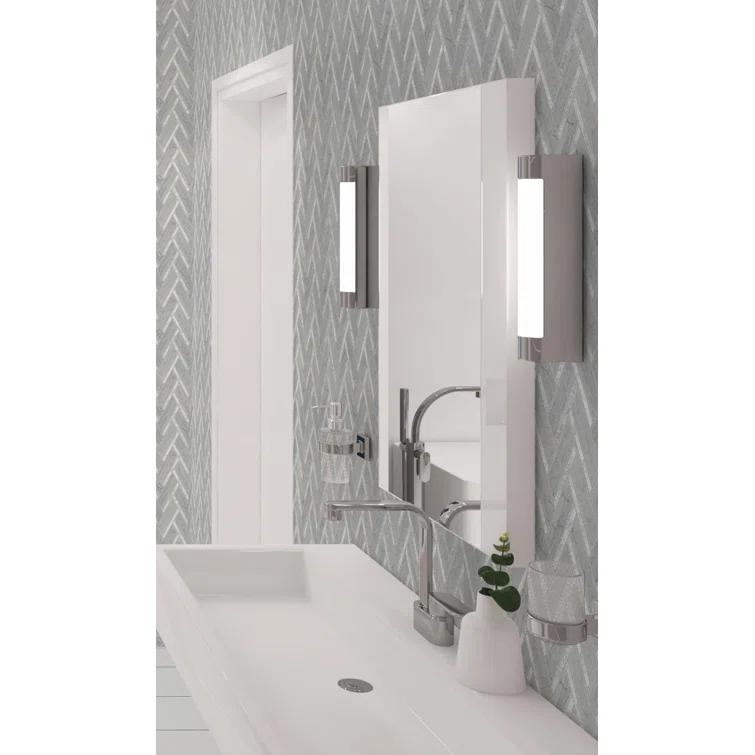 Skylar Stone and Mirror Glass Mosaic Shower Walls, Kitchen Backsplash, Wall and Floor Tile