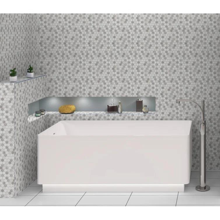Trillions Hexagon Honeycomb Glass Mosaic Kitchen Backsplash, Bathroom, Shower, Pool, Wall and Floor Tile