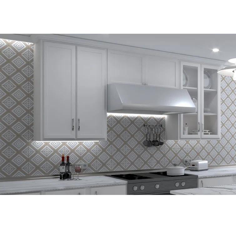 Bliss 8-in. Encaustic Spanish/Moroccan Patterned Matte Porcelain Wall & Floor Tile