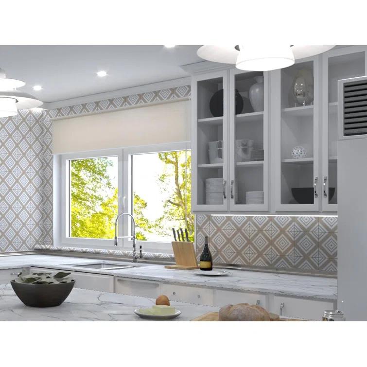 Bliss 8-in. Encaustic Spanish/Moroccan Patterned Matte Porcelain Wall & Floor Tile