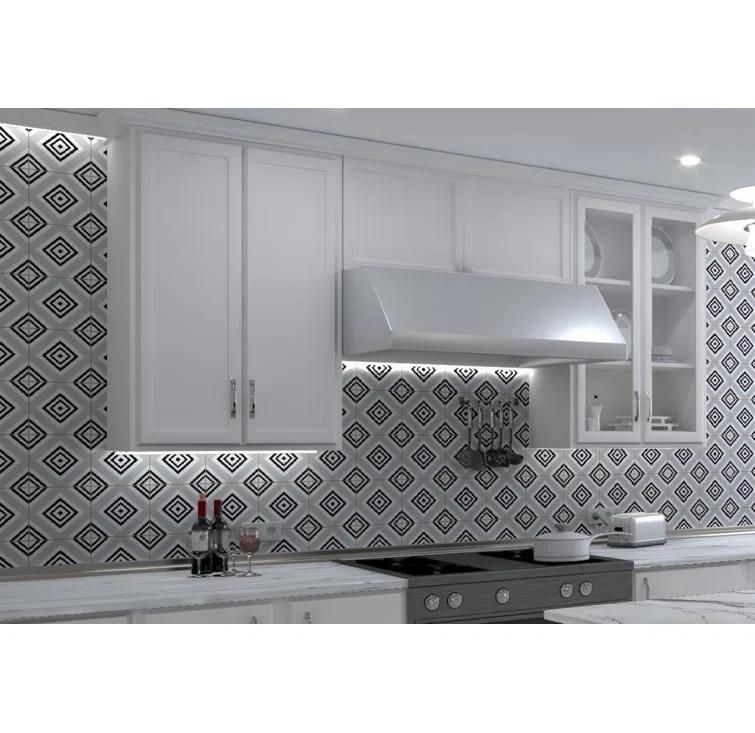 Bliss 8-in. Encaustic Spanish/Moroccan Patterned Matte Porcelain Wall & Floor Tile