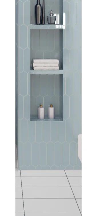 Ergo 3" x 11" Picket Glass Kitchen Backsplash, Bathroom, Shower, Pool, Wall and Floor Tile