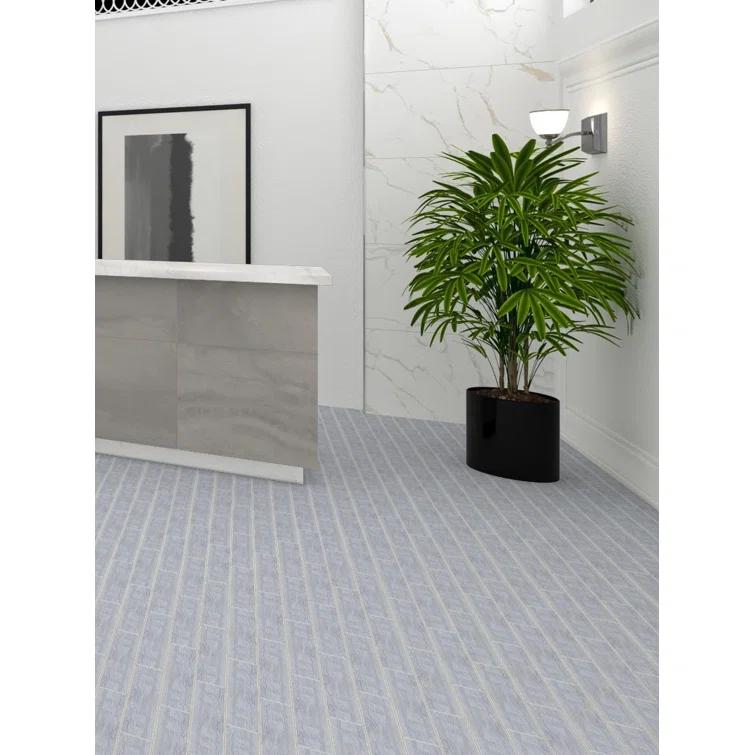 Kendel 3'' x 14'' Glass Subway Kitchen Backsplash and Shower Wall Tile