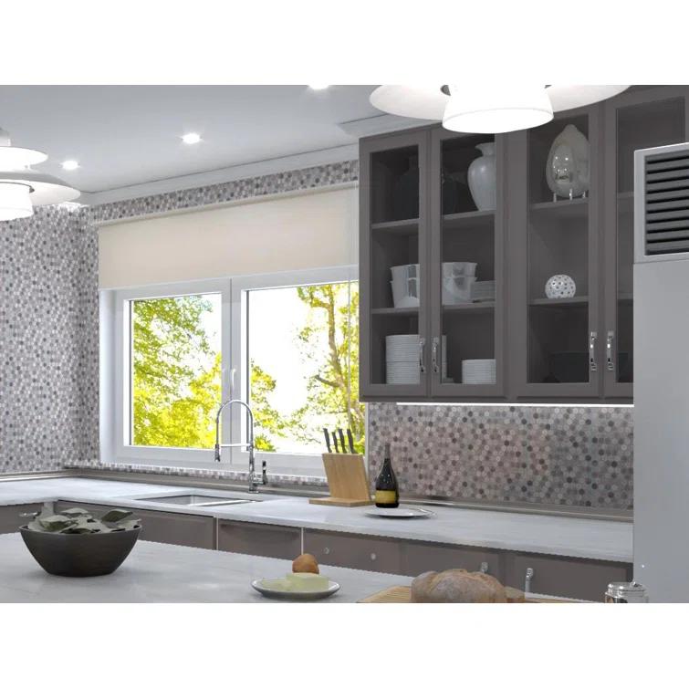 Trillions Hexagon Honeycomb Glass Mosaic Kitchen Backsplash, Bathroom, Shower, Pool, Wall and Floor Tile