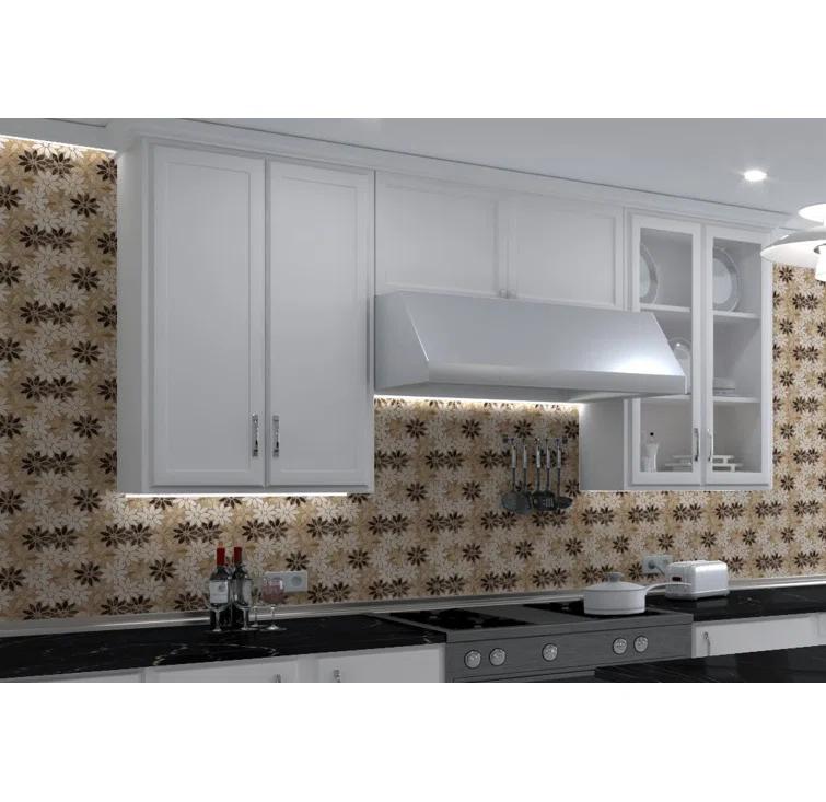 Fresh Novelty Flower Polished Natural Stones Wall & Floor Mosaic Tile