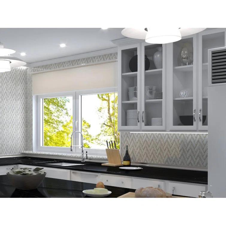 Skylar Stone and Mirror Glass Mosaic Shower Walls, Kitchen Backsplash, Wall and Floor Tile