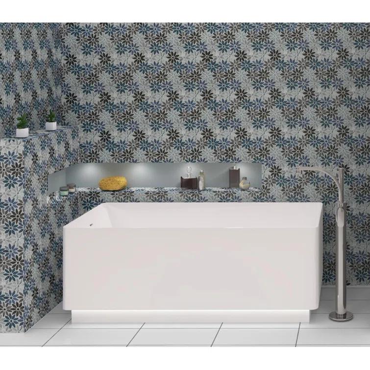 Fresh Novelty Flower Polished Natural Stones Wall & Floor Mosaic Tile