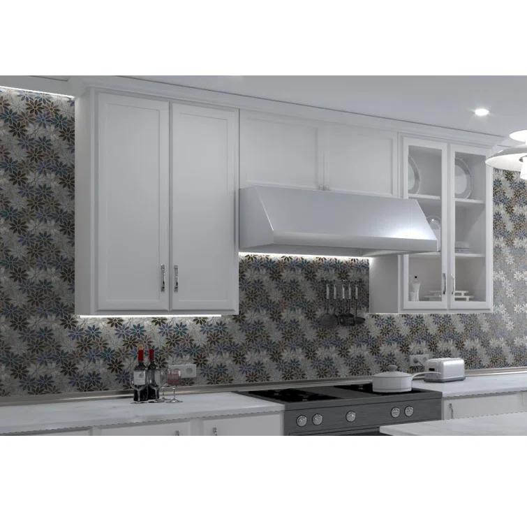 Fresh Novelty Flower Polished Natural Stones Wall & Floor Mosaic Tile
