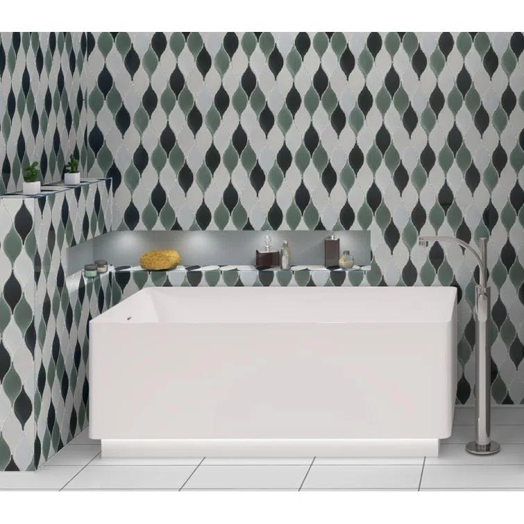 Vinage Glass Mosaic Kitchen Backsplash, Bathroom, Shower, Pool, Wall and Floor Tile