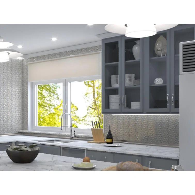 Skylar Stone and Mirror Glass Mosaic Shower Walls, Kitchen Backsplash, Wall and Floor Tile