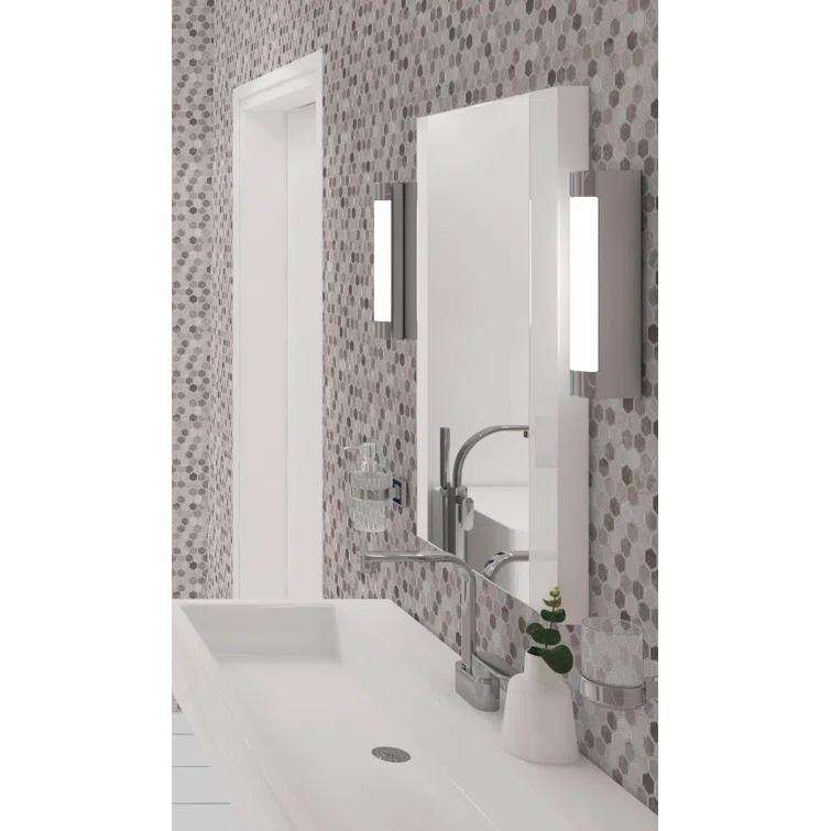 Trillions Hexagon Honeycomb Glass Mosaic Kitchen Backsplash, Bathroom, Shower, Pool, Wall and Floor Tile