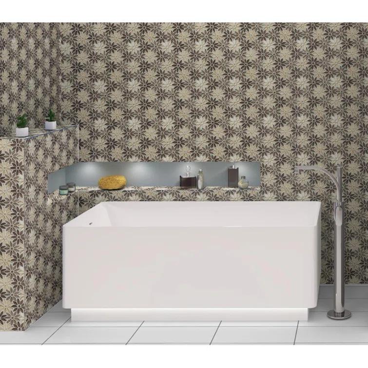 Fresh Novelty Flower Polished Natural Stones Wall & Floor Mosaic Tile