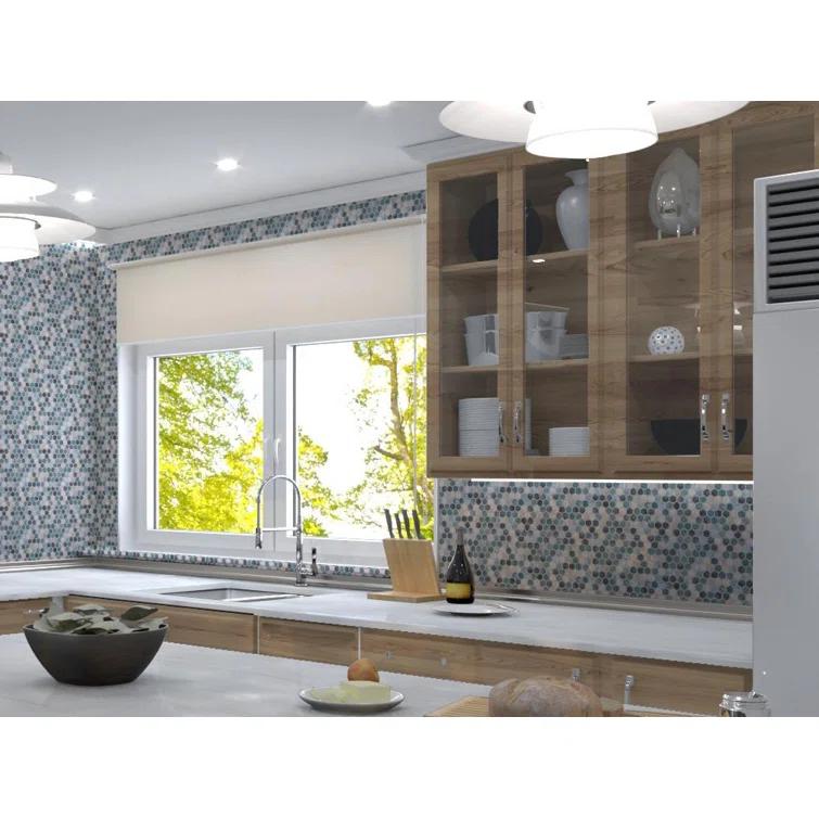 Trillions Hexagon Honeycomb Glass Mosaic Kitchen Backsplash, Bathroom, Shower, Pool, Wall and Floor Tile