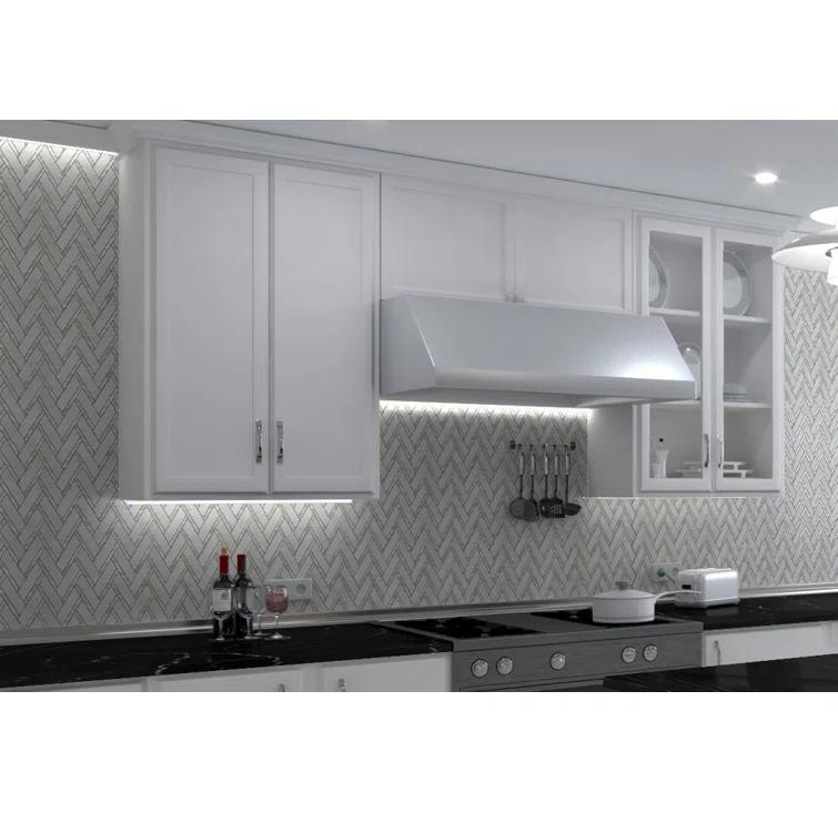 Skylar Stone and Mirror Glass Mosaic Shower Walls, Kitchen Backsplash, Wall and Floor Tile