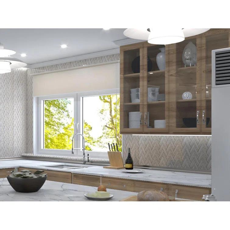 Skylar Stone and Mirror Glass Mosaic Shower Walls, Kitchen Backsplash, Wall and Floor Tile