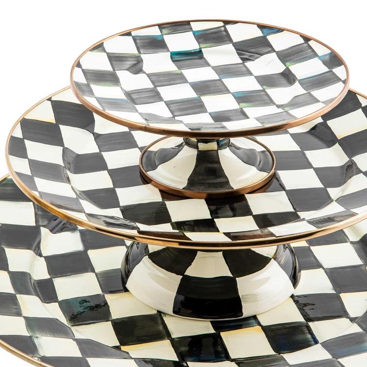 MacKenzie-Childs Courtly Check® Pedestal Platter