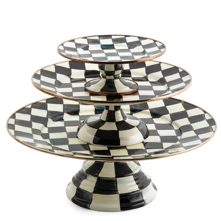 MacKenzie-Childs Courtly Check® Pedestal Platter