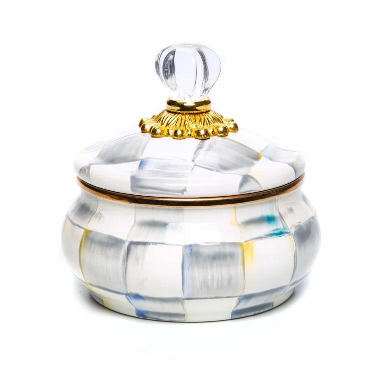 MacKenzie-Childs Sterling Check® Squashed Pot