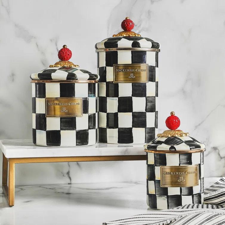 MacKenzie-Childs Courtly Check® Canister