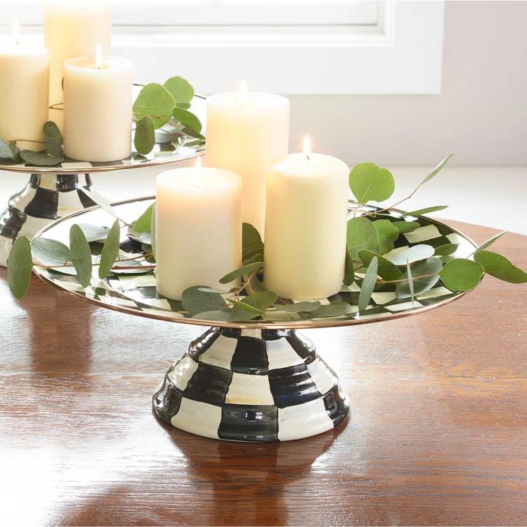MacKenzie-Childs Courtly Check® Pedestal Platter
