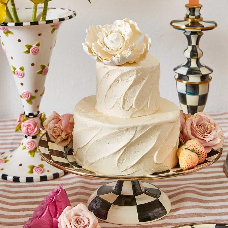 MacKenzie-Childs Courtly Check® Pedestal Platter