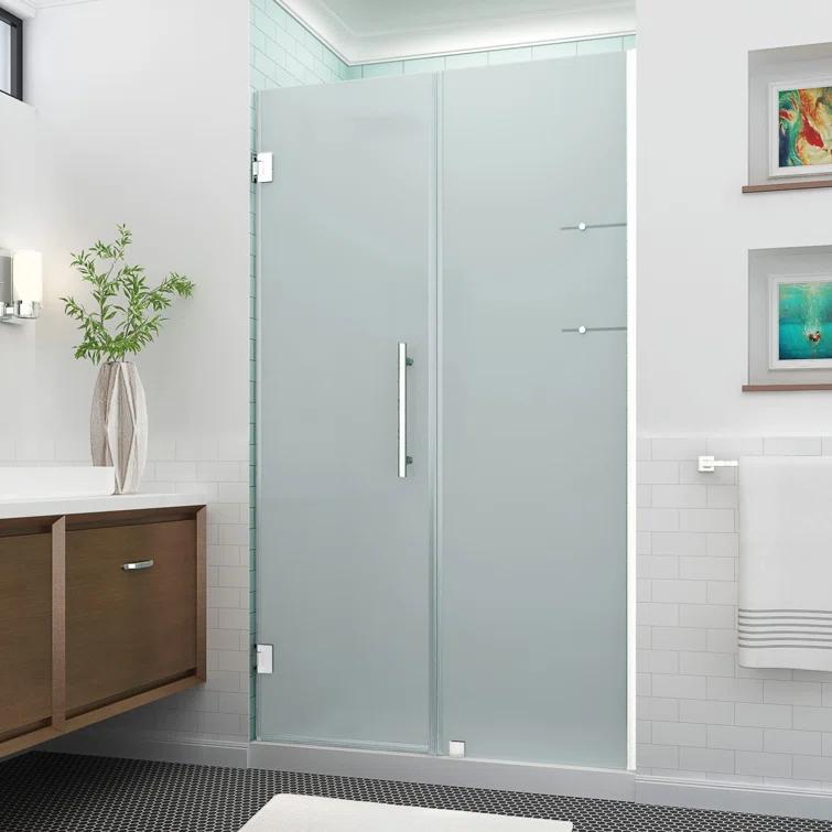 Belmore GS 47" x 72" Hinged Frameless Frosted Shower Door