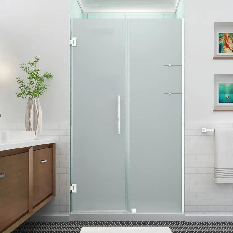 Belmore GS 47" x 72" Hinged Frameless Frosted Shower Door