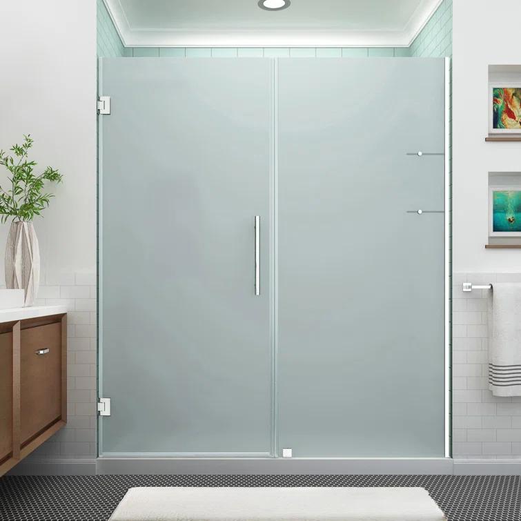 Belmore GS 47" x 72" Hinged Frameless Frosted Shower Door