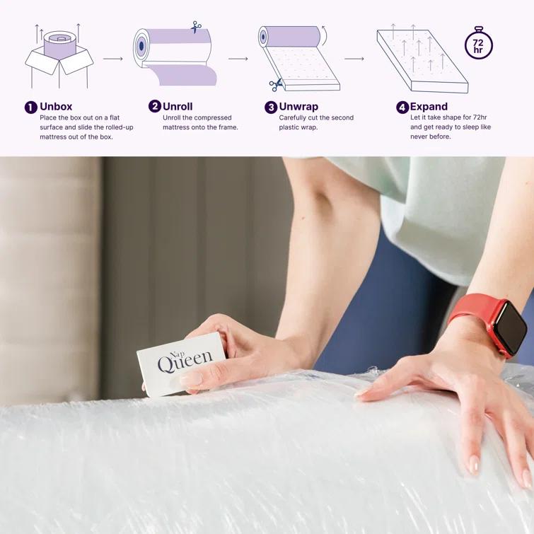 Nap Queen Elizabeth, Cooling Gel Infused Medium Firm Memory Foam Mattress