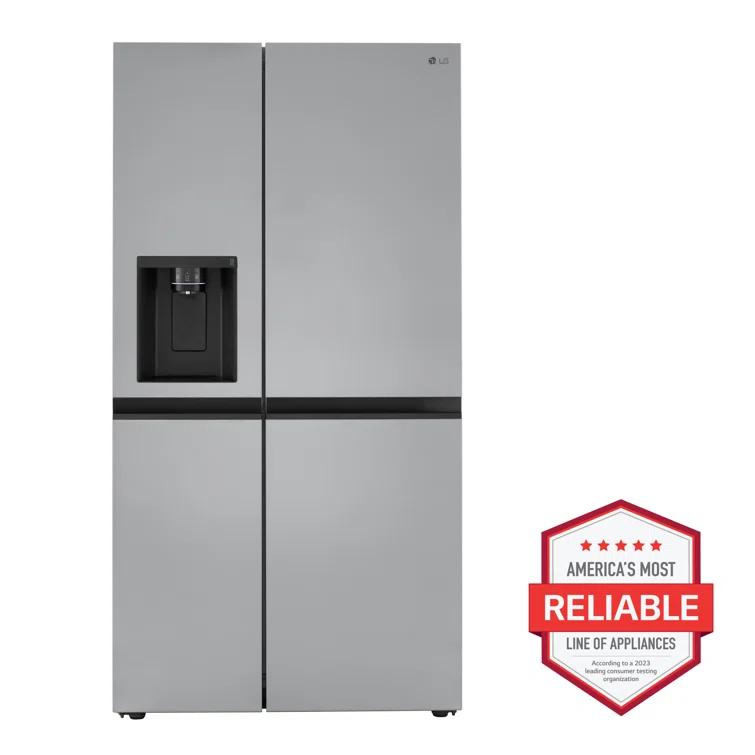 LG 23 Cu. Ft. Side-By-Side Counter-Depth Refrigerator With Smooth Touch Dispenser LRSXC2306S