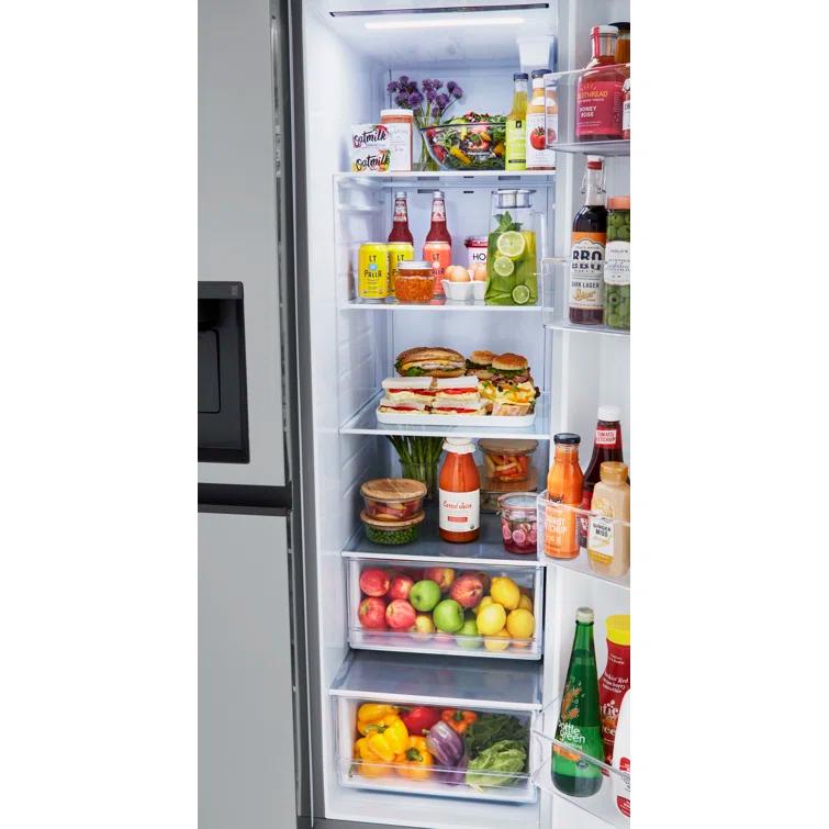 LG 23 Cu. Ft. Side-By-Side Counter-Depth Refrigerator With Smooth Touch Dispenser LRSXC2306S