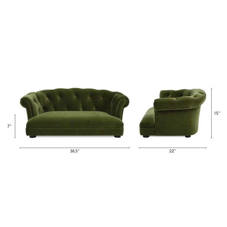 Jennifer Taylor Home 36.5" Chesterfield Medium Pet Sofa Bed