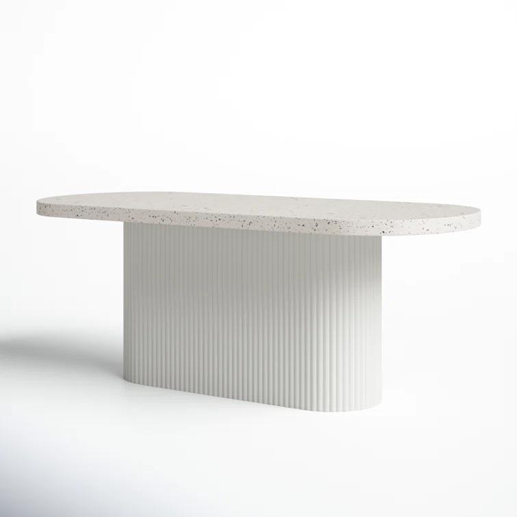 Ros 79'' Stone Outdoor Dining Table