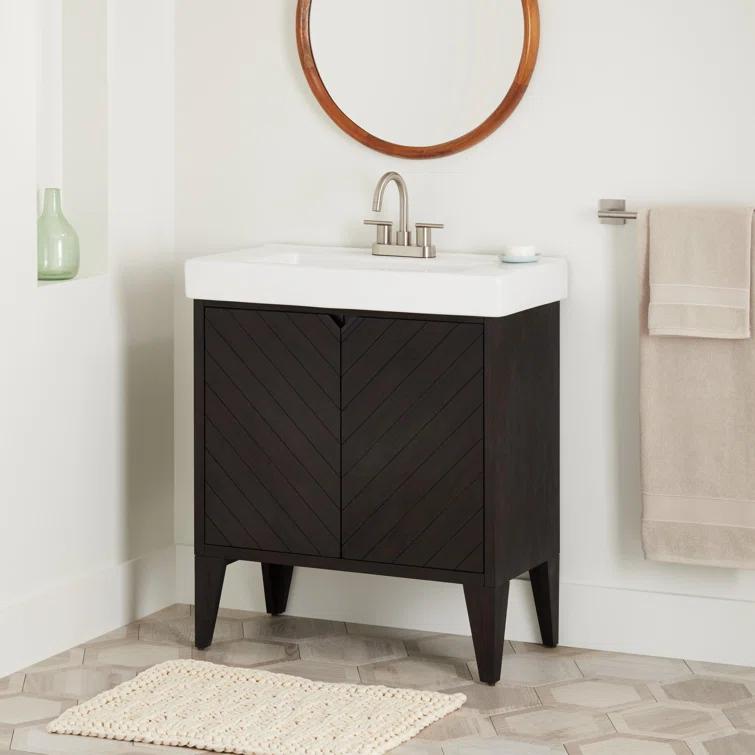 30" Fircrest Single Bathroom Vanity with Integral Sink