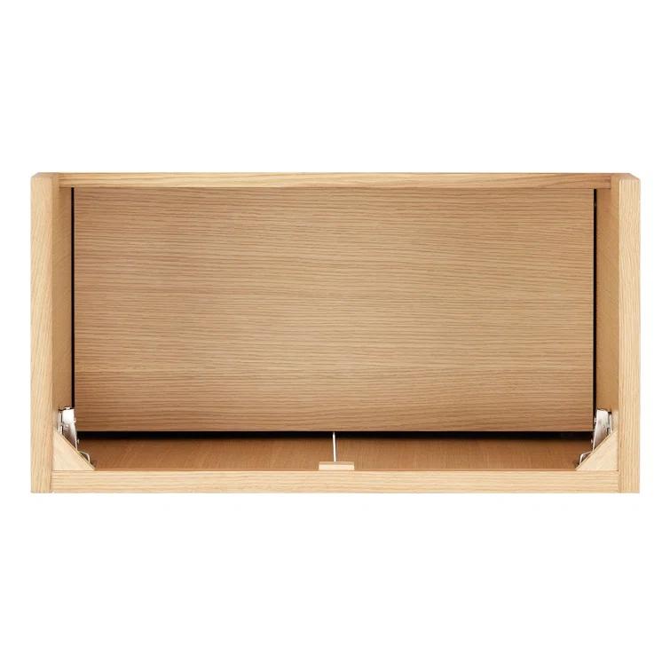 30" Sandy Oak Single Bathroom Vanity with Chevron Pattern