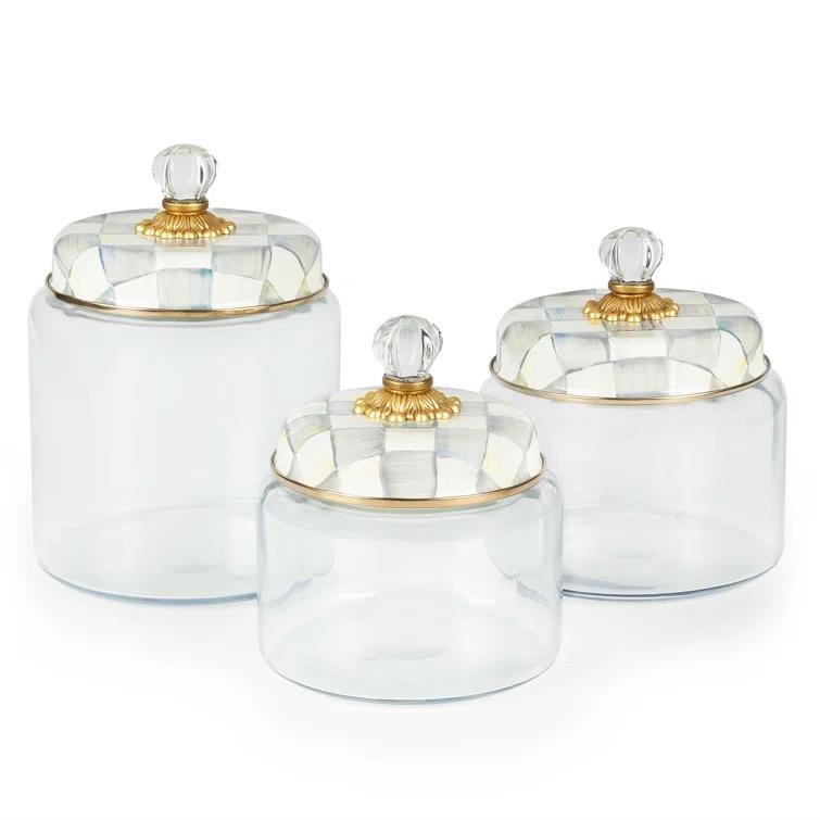 MacKenzie-Childs Sterling Check® Kitchen Canister